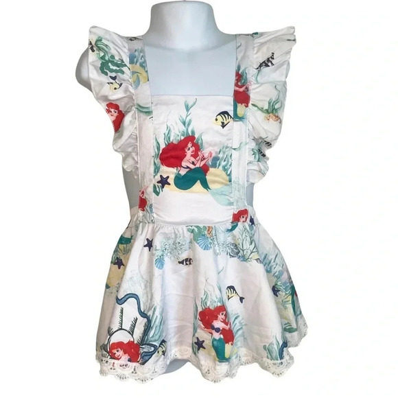Charming Little Girl’s Mermaid-Themed Ruffle Sundress - Theme Park - 12 to 24M - Picture 3 of 10